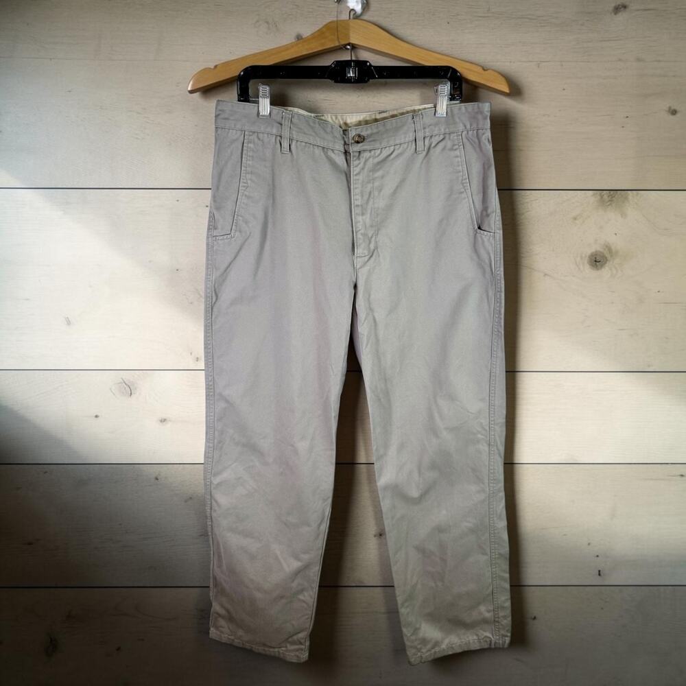 Woolrich Men's 34x32 Gray 100% Cotton Fieldstone Straight Leg Chino Pants